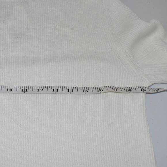 Theory Hilbet Crew Neck Long Sleeve Pullover Sweater Cream Size S - Picture 4 of 11